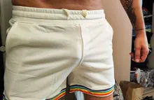 Casual Striped Pride Rainbow Shorts