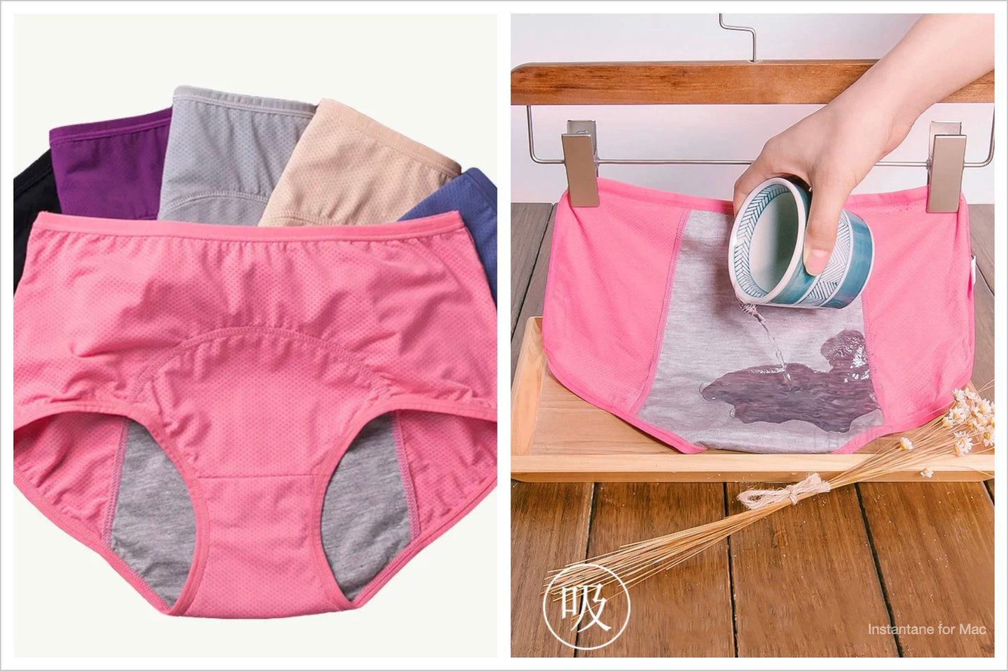 3pcs Leakproof Waterproof Menstrual Panties Underwear for Period