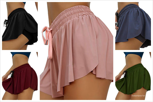 Yoga Skirt Shorts Running Cycling Biker Shorts Quick Dry Shorts Gym Sport Shorts