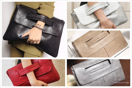 Clutch Leather Crossbody Bag for Shoulder Messenger Laptop Pouch Bag Handbag