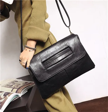 Clutch Leather Crossbody Bag for Shoulder Messenger Laptop Pouch Bag Handbag