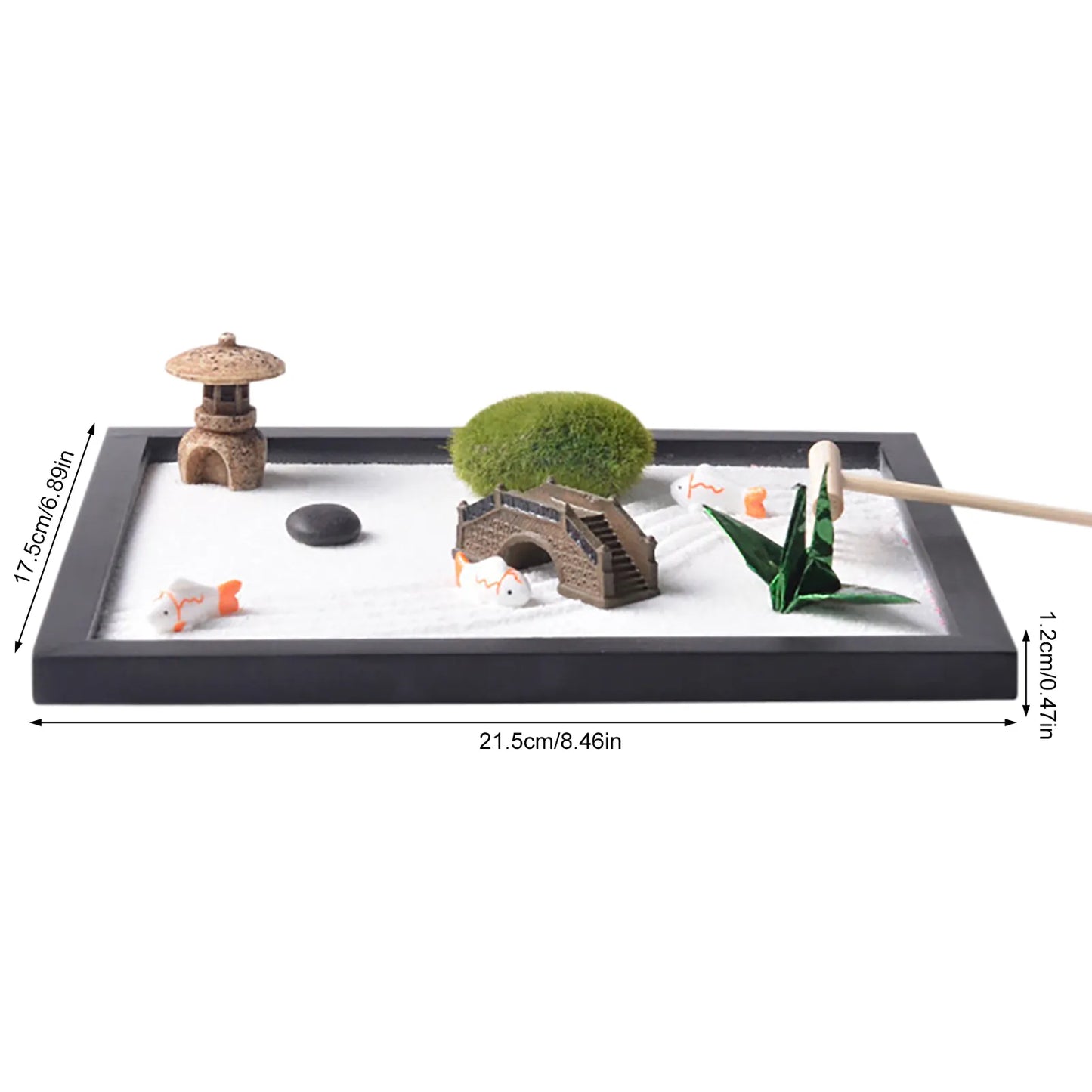 Japanese Zen Sand Garden for Meditation Peaceful Relax Decoration Set Home Decor