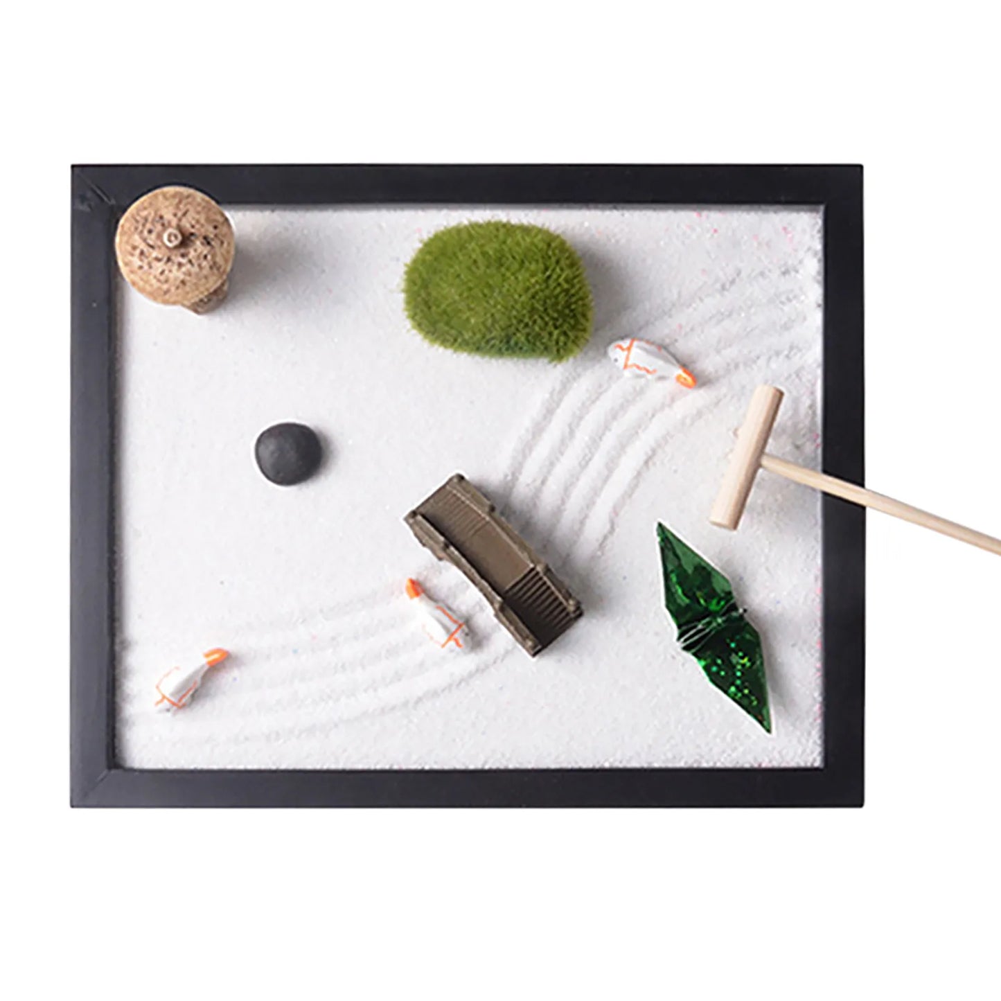 Japanese Zen Sand Garden for Meditation Peaceful Relax Decoration Set Home Decor