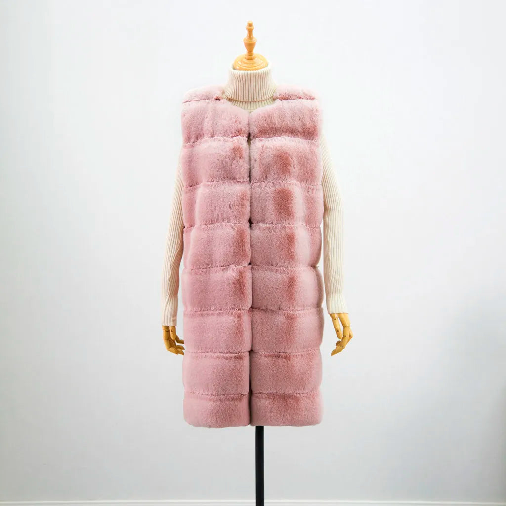 High Quality Warm Faux Fur Vest Coat Jacket