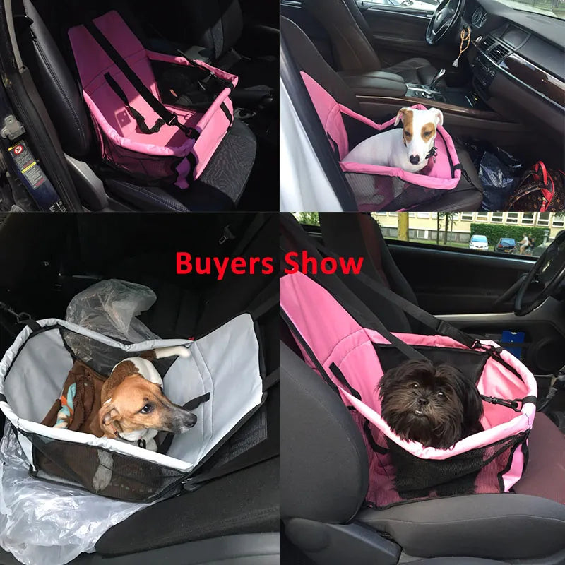 Waterproof Car Seat Carrier Basket for Pets Travel Mesh Hanging Bag