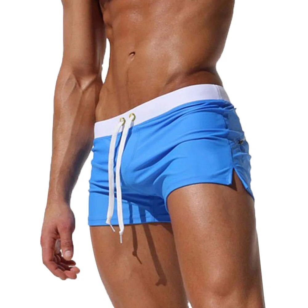 Quick Dry Zipper Pocket Casual Shorts Swimwear Boardshorts Trunks