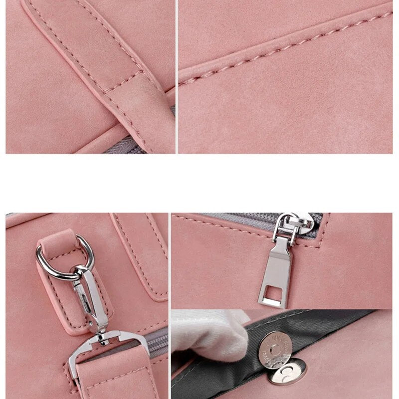 Waterproof PU Leather Laptop Bag