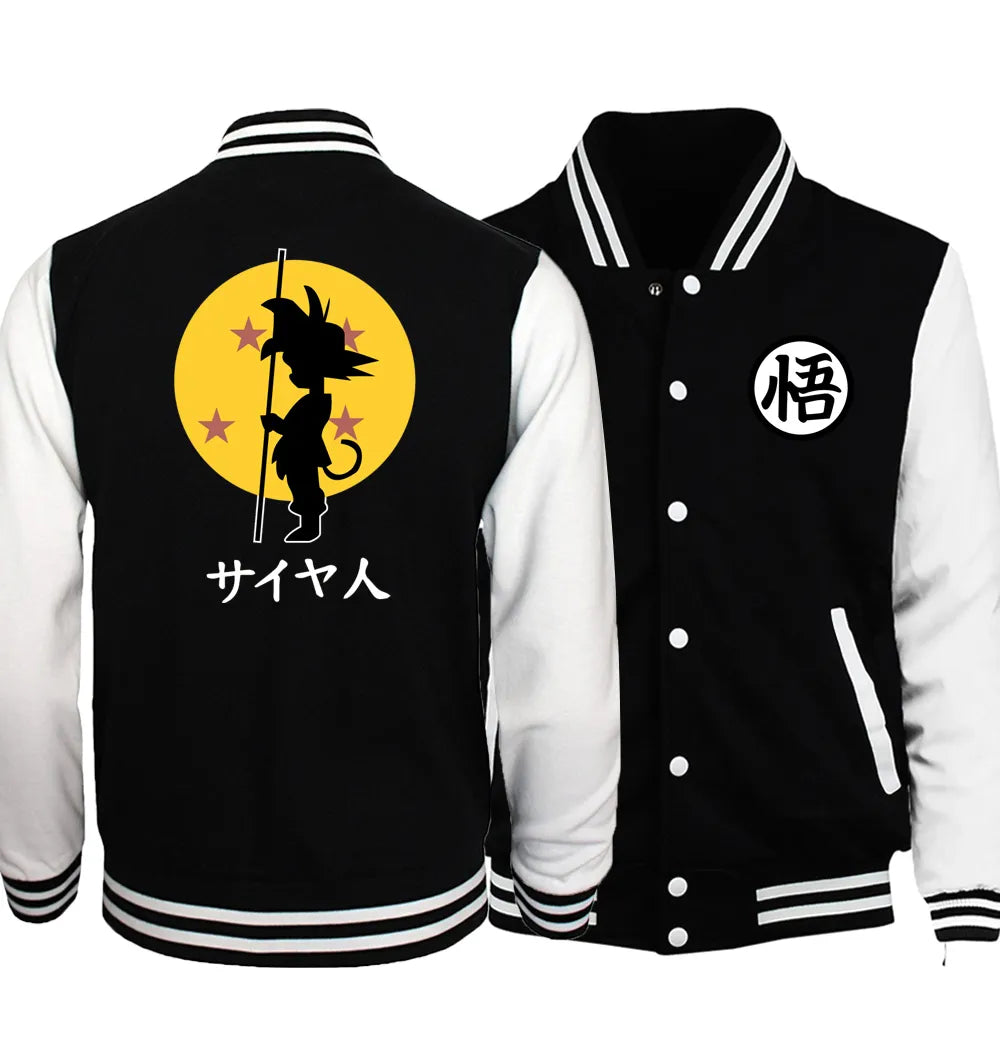 Dragon Ball Z Anime Cartoon Harajuku Bomber Tracksuits Jacket