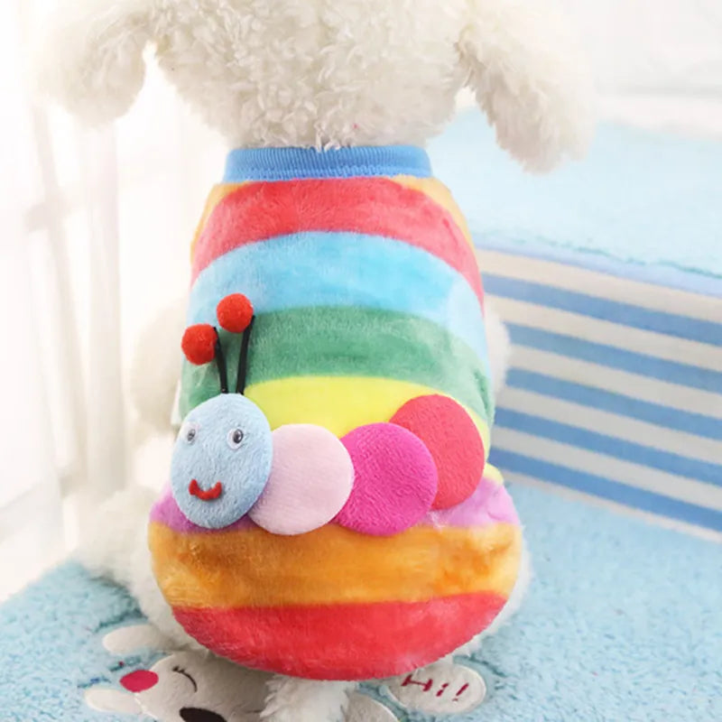 Super Warm Fleece Pet Clothes Cute Cartoon Winter Clothing for Small Medium Dogs