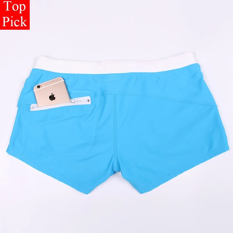 Quick Dry Zipper Pocket Casual Shorts Swimwear Boardshorts Trunks