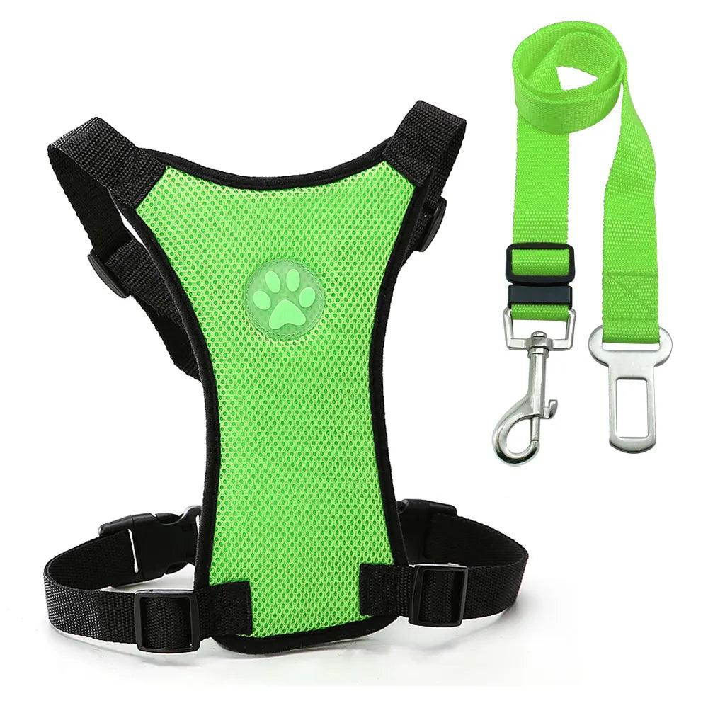 Car Seat Dog Harness Leash Vehicle Seat Safety Dog Belt For Medium Large Dogs