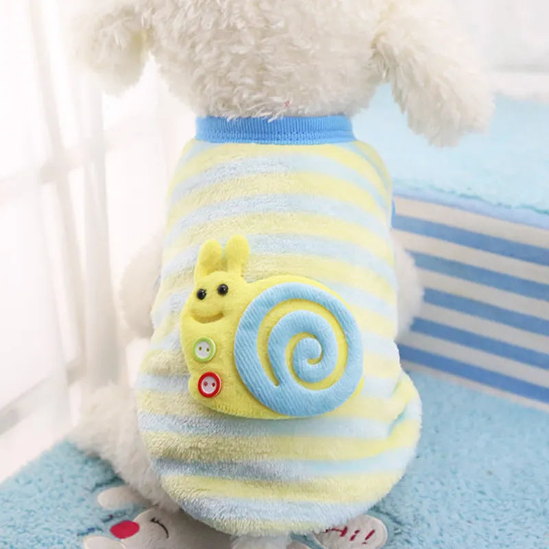 Super Warm Fleece Pet Clothes Cute Cartoon Winter Clothing for Small Medium Dogs