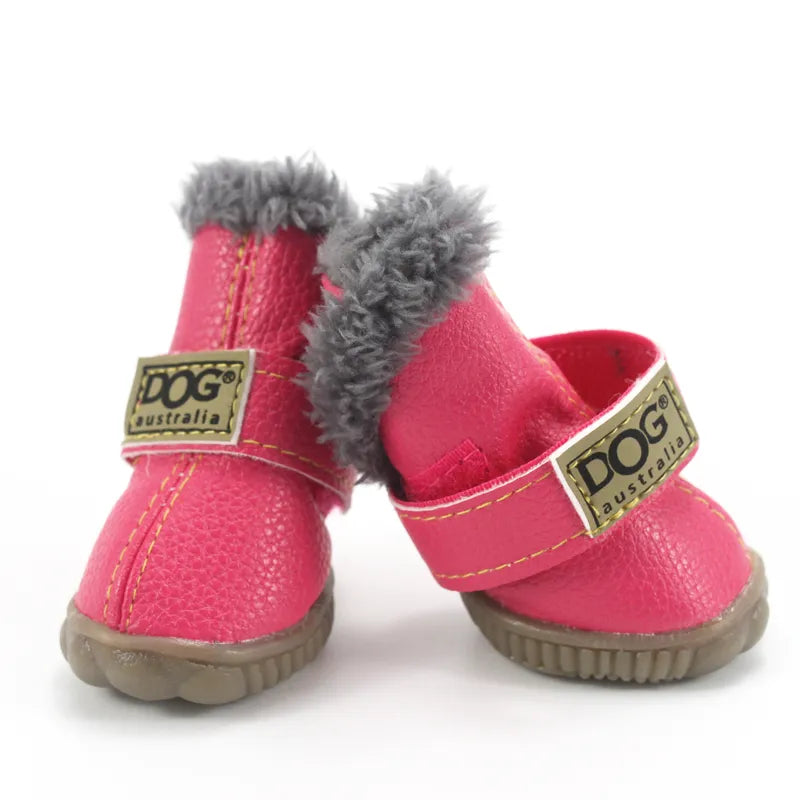 4pcs/set Waterproof Anti Slip Dog Boots For Small Dogs