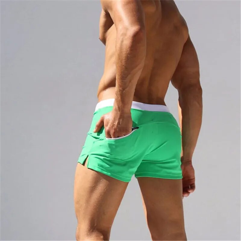 Quick Dry Zipper Pocket Casual Shorts Swimwear Boardshorts Trunks