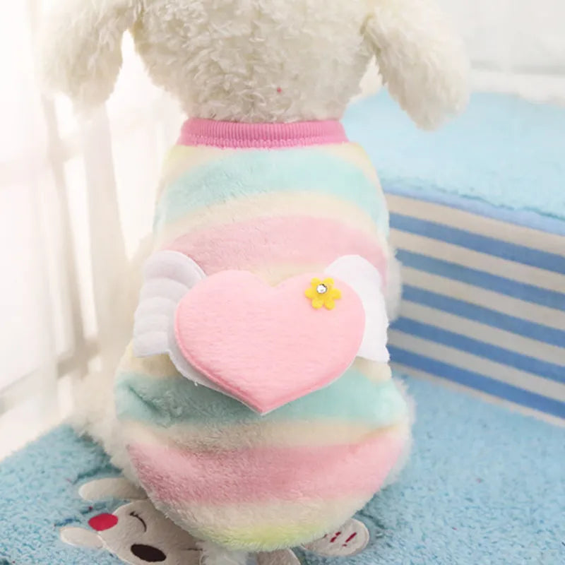 Super Warm Fleece Pet Clothes Cute Cartoon Winter Clothing for Small Medium Dogs