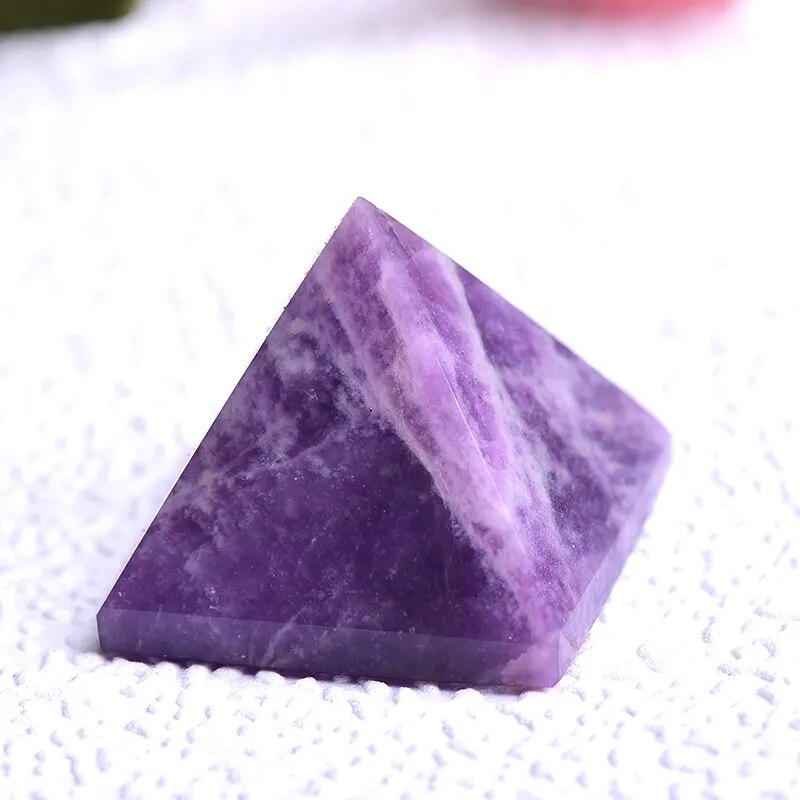 1PC 100% Natural Pyramid Tigers Eye Reiki Healing Stone Crystal