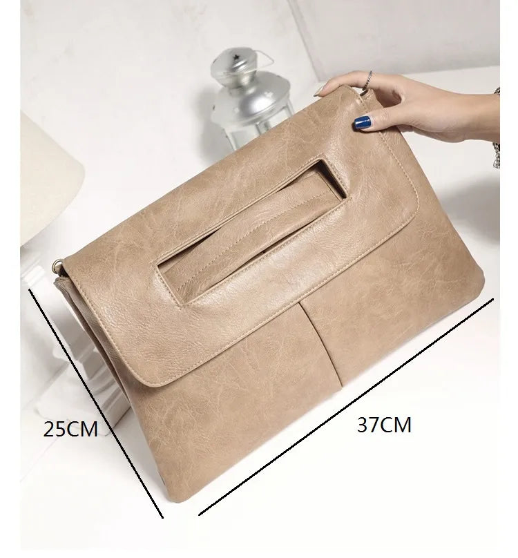 Clutch Leather Crossbody Bag for Shoulder Messenger Laptop Pouch Bag Handbag