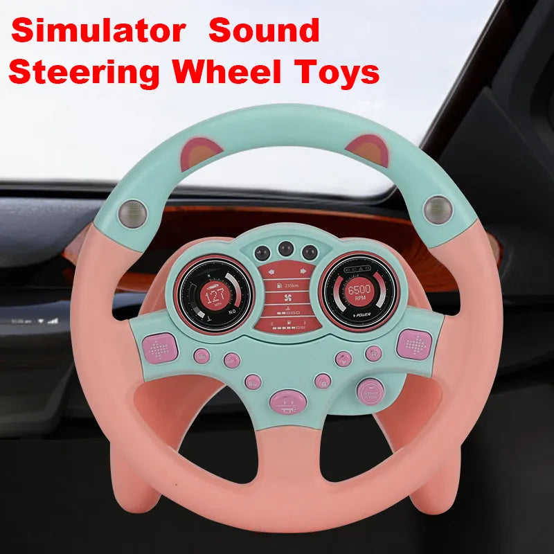 Car Steering Wheel Remote Control Early Education Learning Sounding Toy