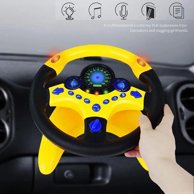 Car Steering Wheel Remote Control Early Education Learning Sounding Toy