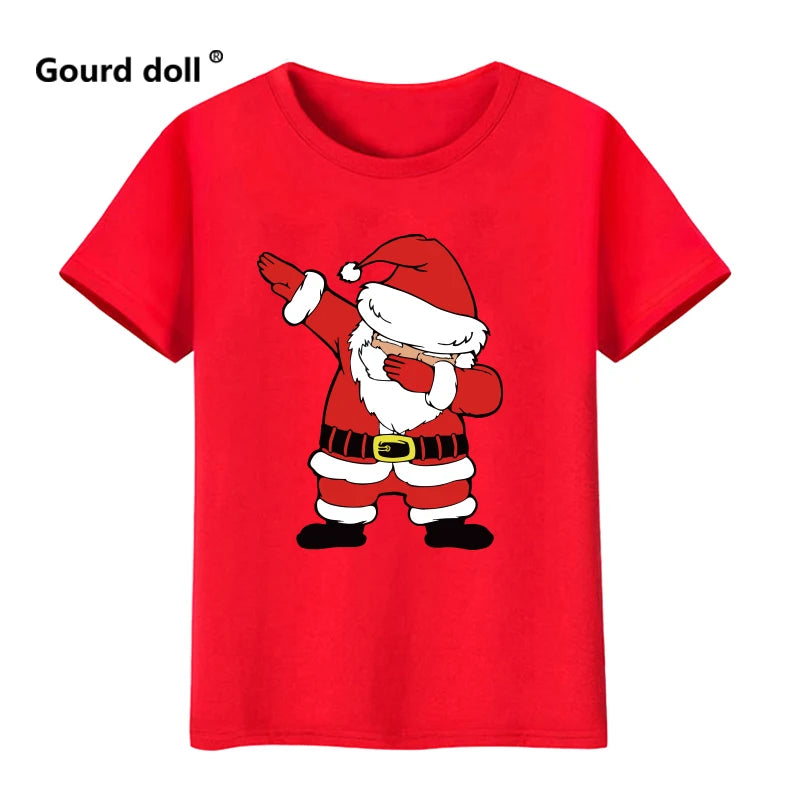 Santa Claus Reindeer Christmas Tree Family Matching T-shirt Mom Dad Kids Me Baby Outfit Father Mother Daughter Son Girl Boys T-shirt