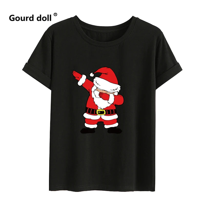 Santa Claus Reindeer Christmas Tree Family Matching T-shirt Mom Dad Kids Me Baby Outfit Father Mother Daughter Son Girl Boys T-shirt