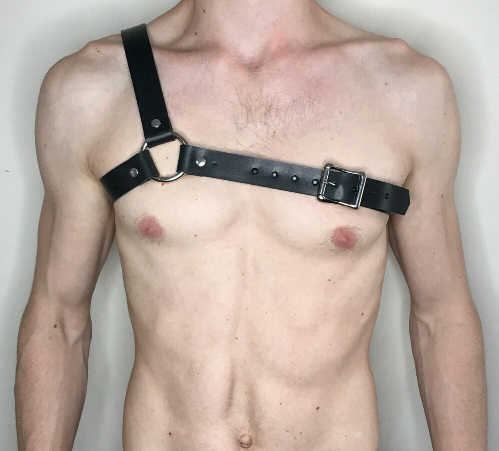 Leather Harness Suspenders Belt Adjustable Body Bondage Cage Harness Lingerie