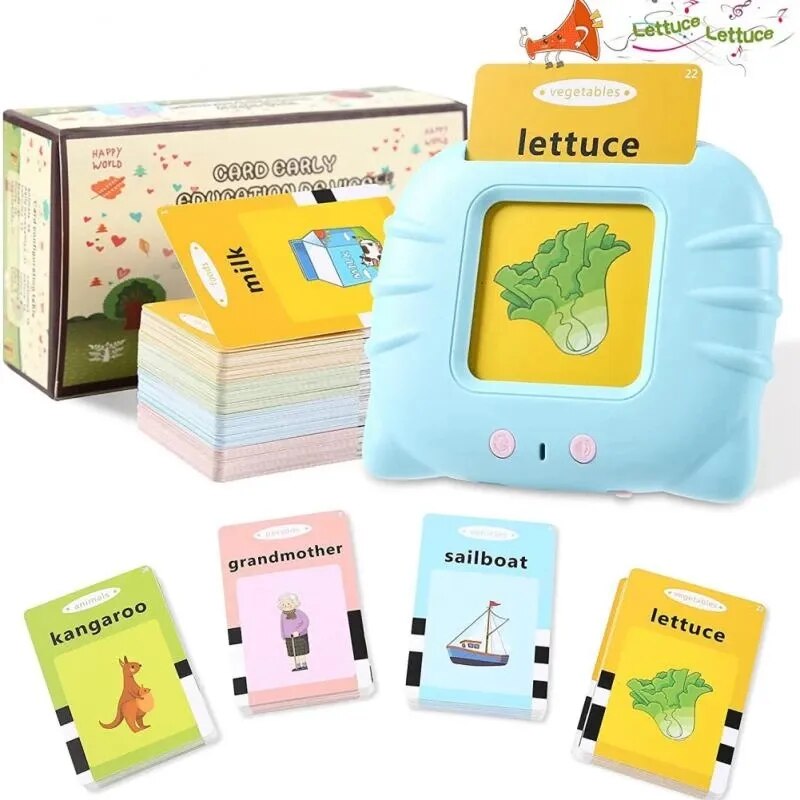 Educational English Flash Cards with Audio Book Reading Machine