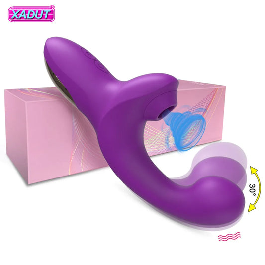 20 Speeds Powerful Dildo Vibrator Clitoris Sucker Vacuum Stimulator Mimic Finger Wiggling Sex Toy