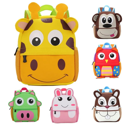 3D Children School Bag Kids Backpack Kindergarten Cartoon Animal Toddler Backpack