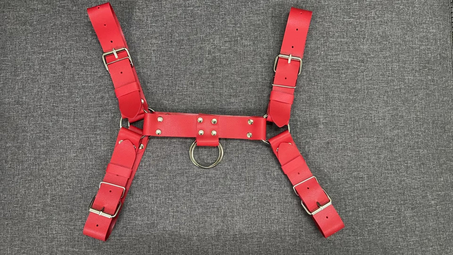 Leather Harness Suspenders Belt Adjustable Body Bondage Cage Harness Lingerie