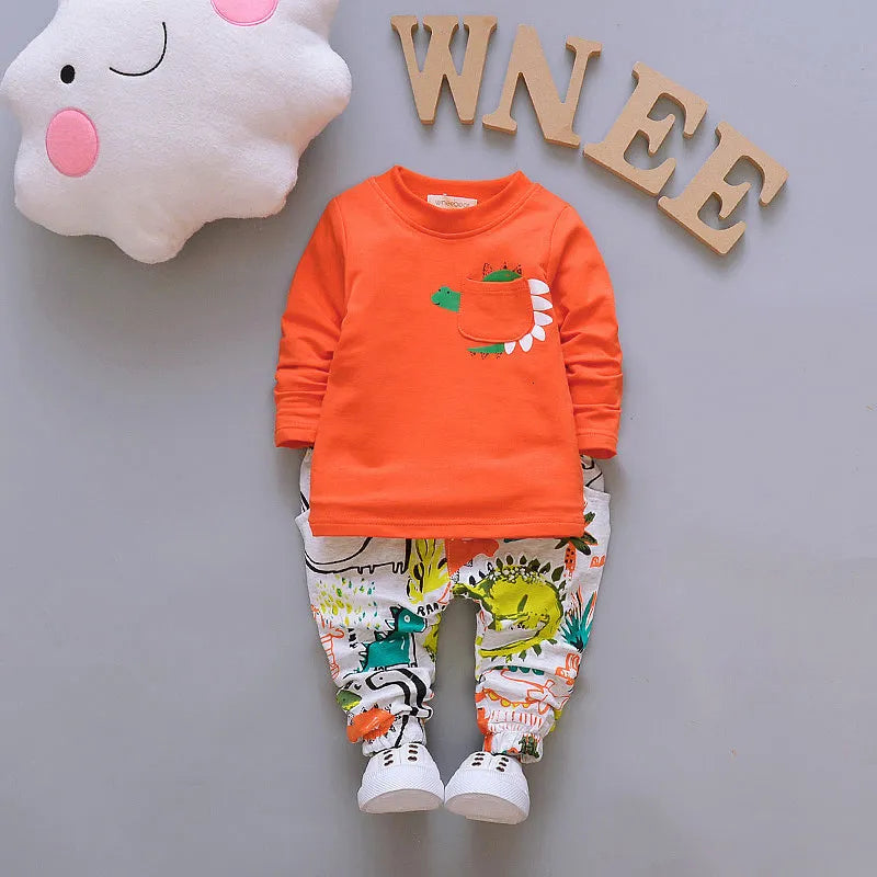 Spring Autumn Baby Boys Clothes Children Sport Jacket T-Shirt Pants 3Pcs/Sets Toddler Fashion Kids Tracksuits