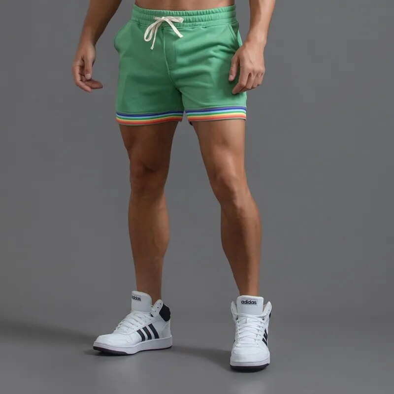 Casual Striped Pride Rainbow Shorts