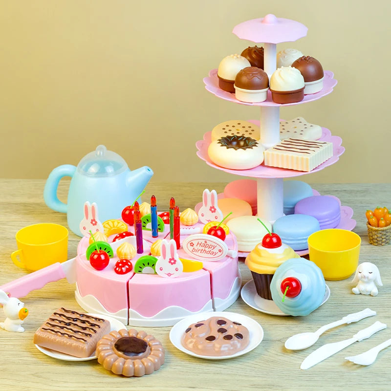 Toy Birthday Cake Sweets Tea Play Sets