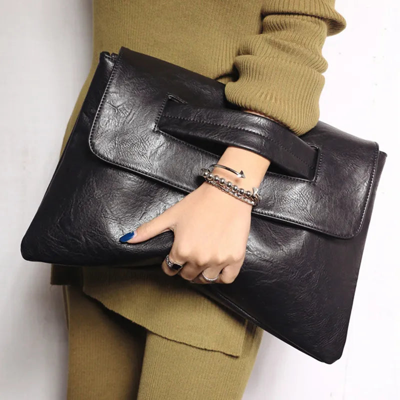 Clutch Leather Crossbody Bag for Shoulder Messenger Laptop Pouch Bag Handbag