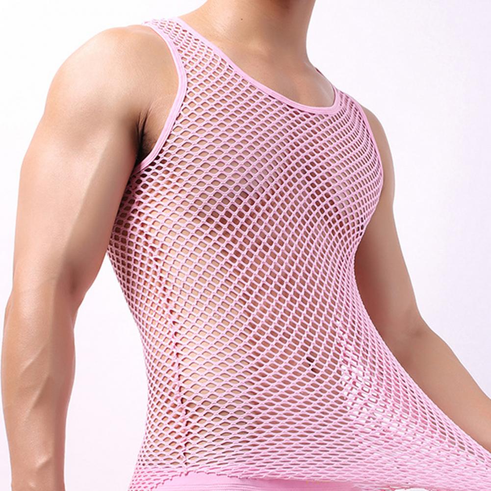 Sexy Mesh See Through Sheer Sleeveless Shirt Tank Top