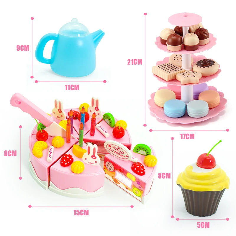 Toy Birthday Cake Sweets Tea Play Sets