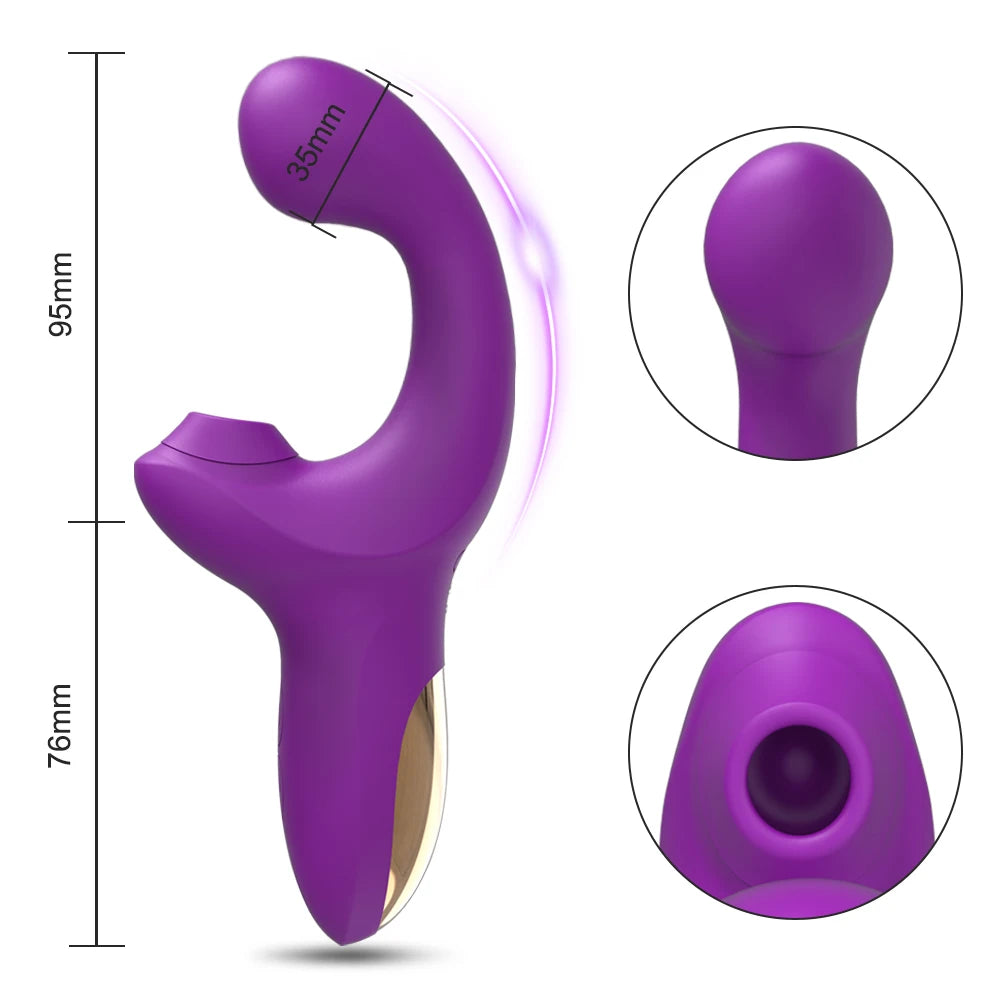 20 Speeds Powerful Dildo Vibrator Clitoris Sucker Vacuum Stimulator Mimic Finger Wiggling Sex Toy