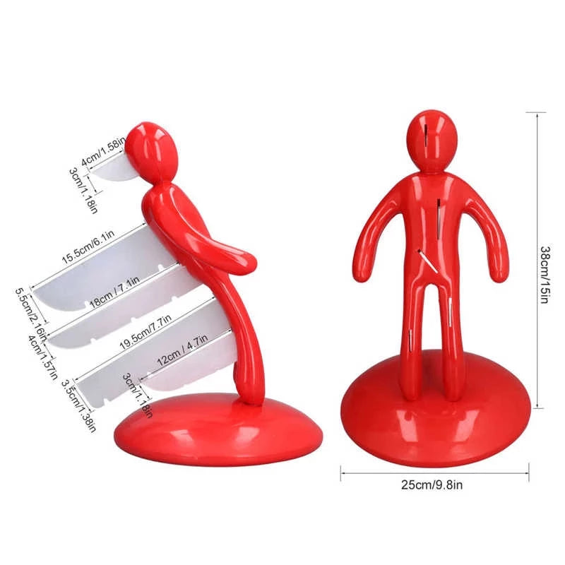 Multifunctional Kitchen Man-shaped Knife Holder Set Organizer Kitchen Decor