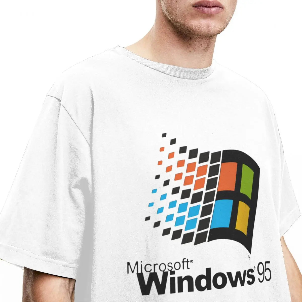 Windows 95 T Shirt Crewneck 100% Cotton