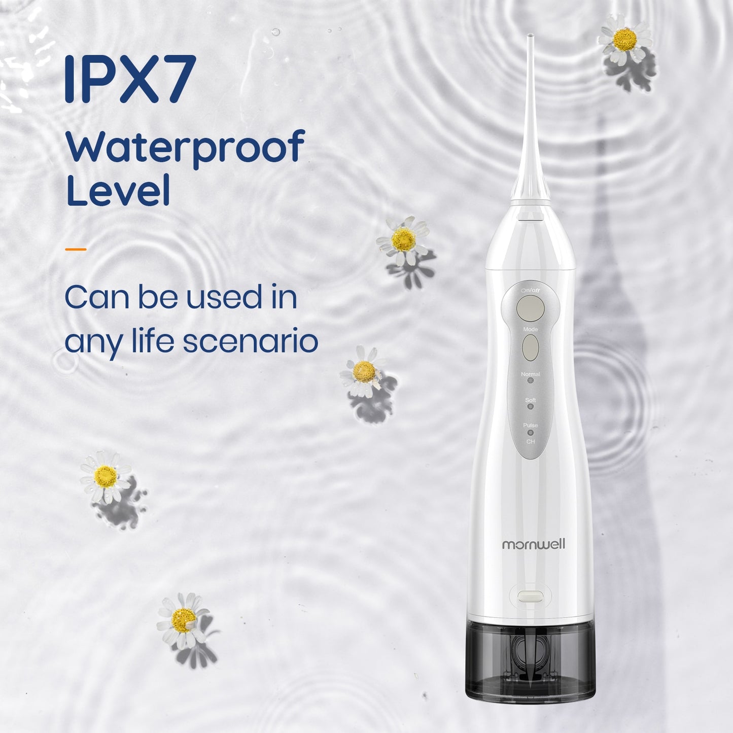 Electrical Toothbrush USB Rechargeable Water Flosser Portable Dental Water Jet 300ML Water Tank