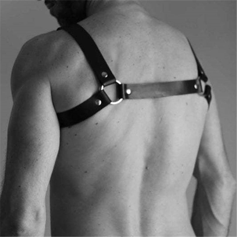 Leather Harness Suspenders Belt Adjustable Body Bondage Cage Harness Lingerie