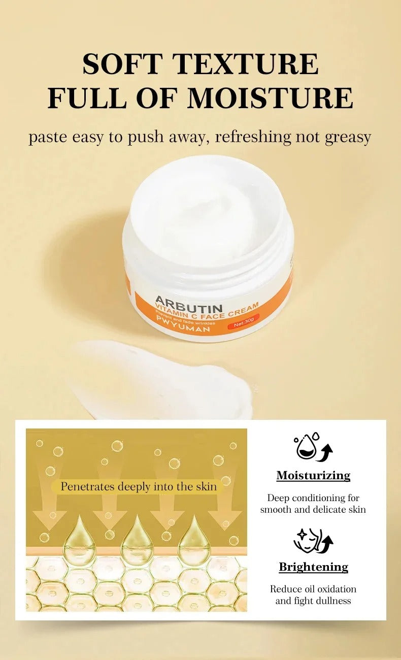 Vitamin C Whitening Moisturizing Face Cream for Melasma Melanin Dark Spots Acne Marks