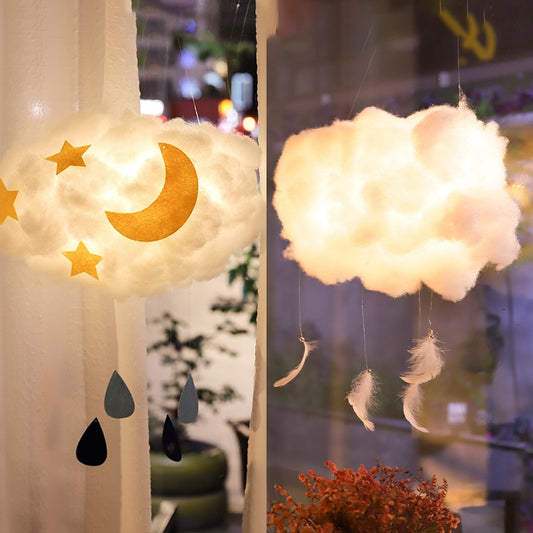 3D DIY LED Clouds Rocket Astronauts Night Light Lamp Children Kids Bedroom Decoration