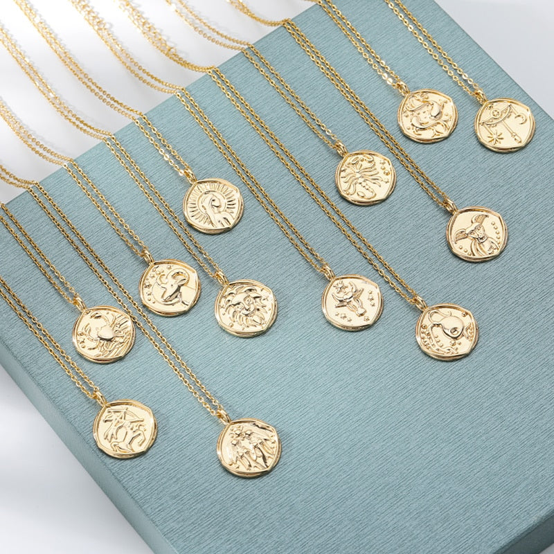 12 Constellations Astrology Zodiac Necklaces