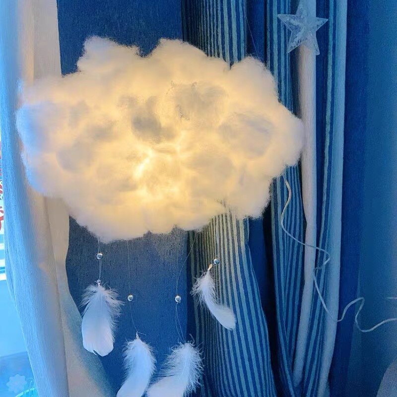 3D DIY LED Clouds Rocket Astronauts Night Light Lamp Children Kids Bedroom Decoration