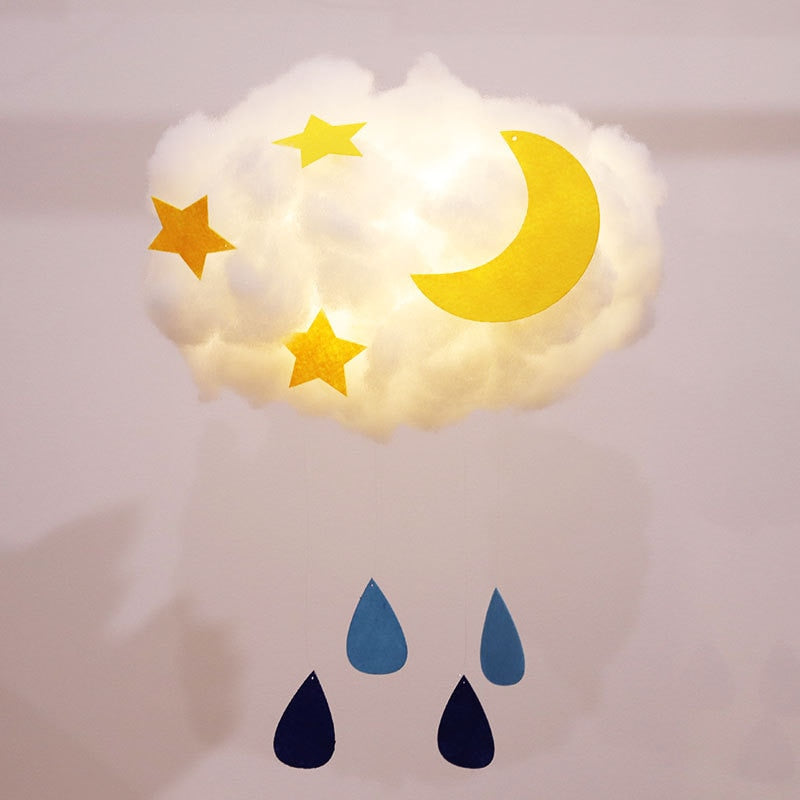 3D DIY LED Clouds Rocket Astronauts Night Light Lamp Children Kids Bedroom Decoration