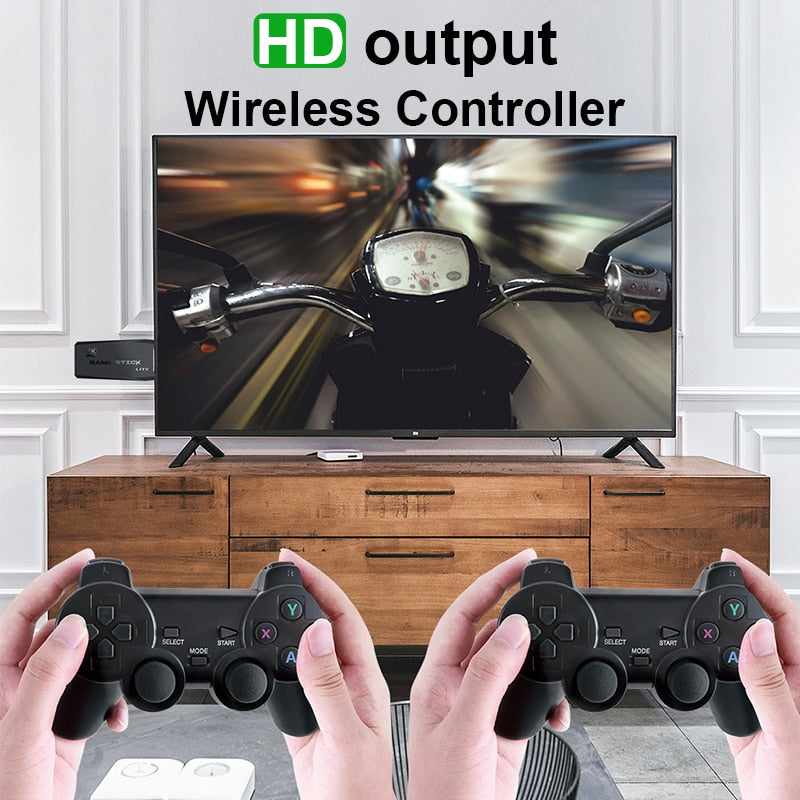 Retro Video Game Console 2.4G Wireless Console Game Stick 4k 10000 Games Portable Video Game Dendy Game Console for tv