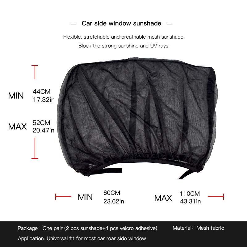 2pcs Auto UV Protector Car Sunshade Curtain Side Window Protection