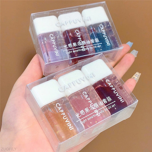 Waterproof Lip Gloss Transparent Lip Tint (3 pieces)