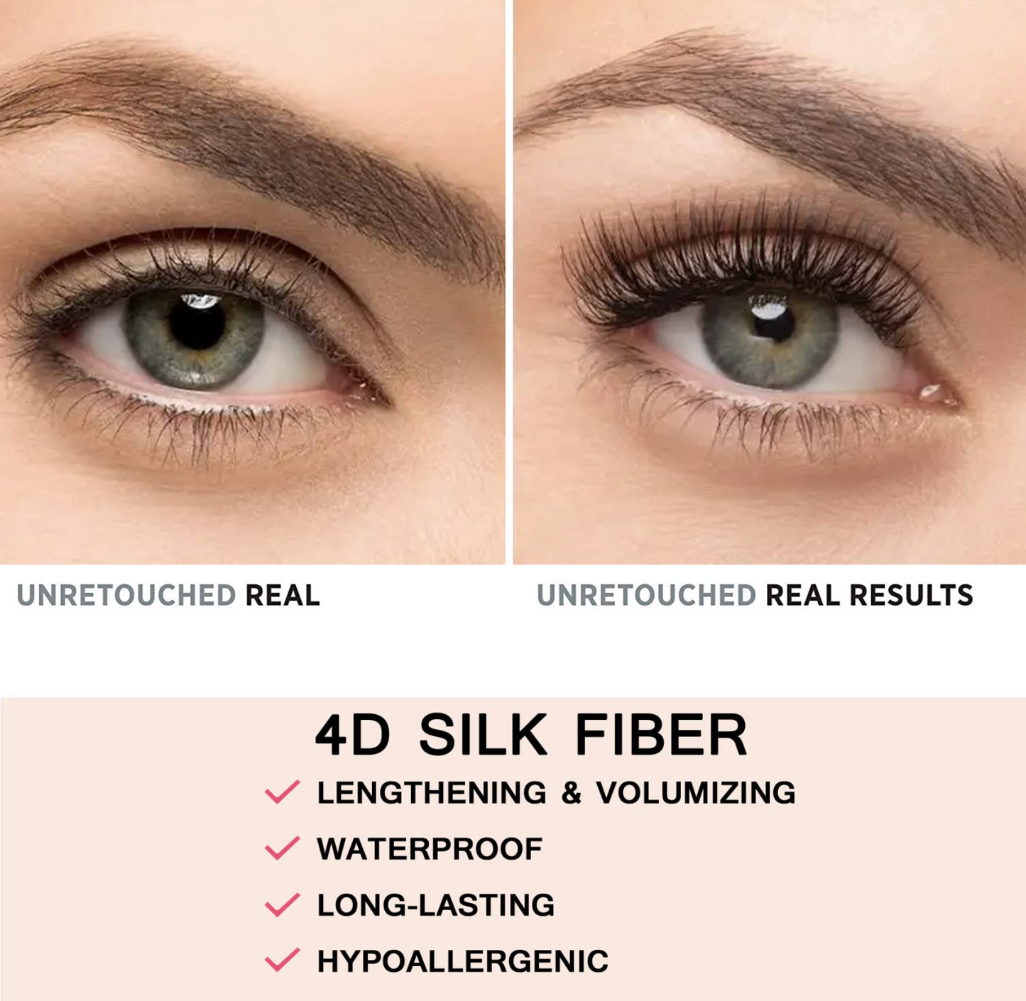 Black 4D Silk Fiber Waterproof Mascara